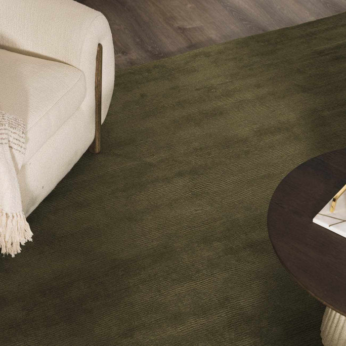 Brockton Solid Wool Sage Green Area Rug