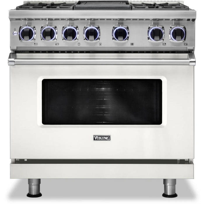 Viking® 7 Series 36" Stainless Steel Pro Style Dual Fuel Range VDR73624GSS