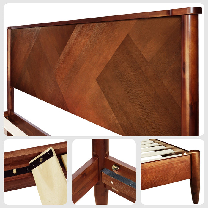 Rorns Panthera Platform Bed Frame With Headboard