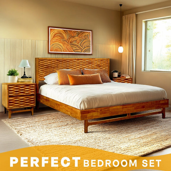 Elara Solid Wood Nightstand