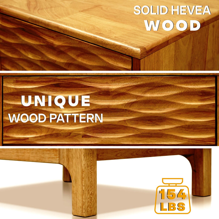 Acacia Elara Nightstand with 2 Drawers