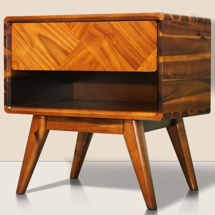 Rorns Laden Nightstand with drawer