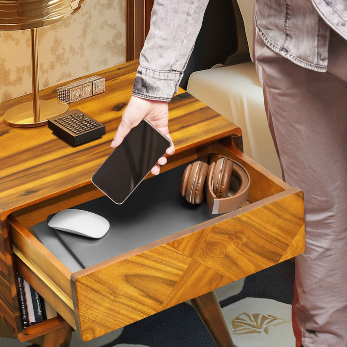 Rorns Laden Nightstand with drawer