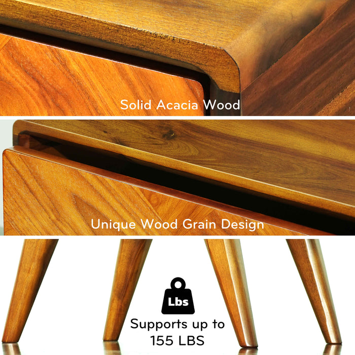 Rorns Laden Nightstand with drawer