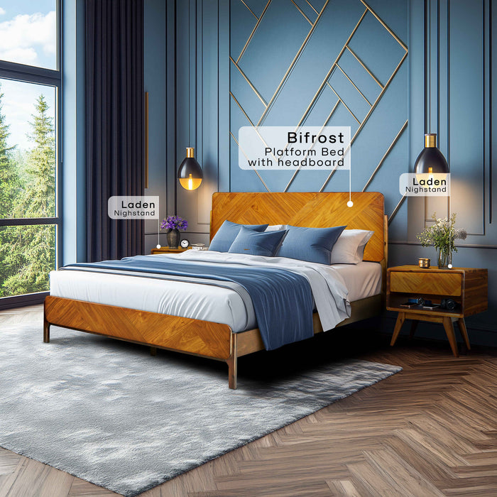 Rorns Laden Nightstand with drawer