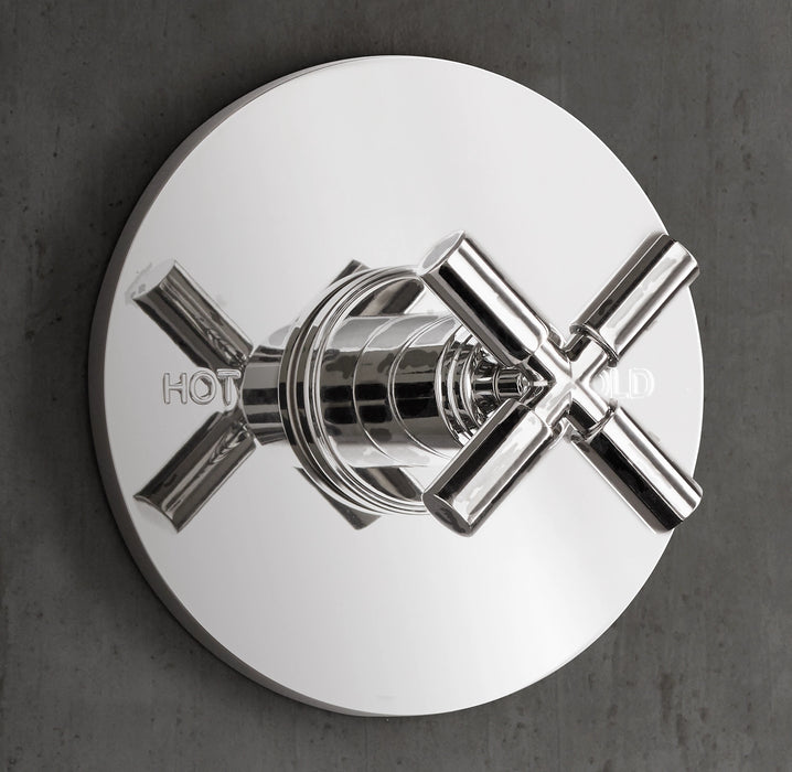 Lambeth Smooth Cross-Handle Balanced-Pressure Shower Valve & Trim Set