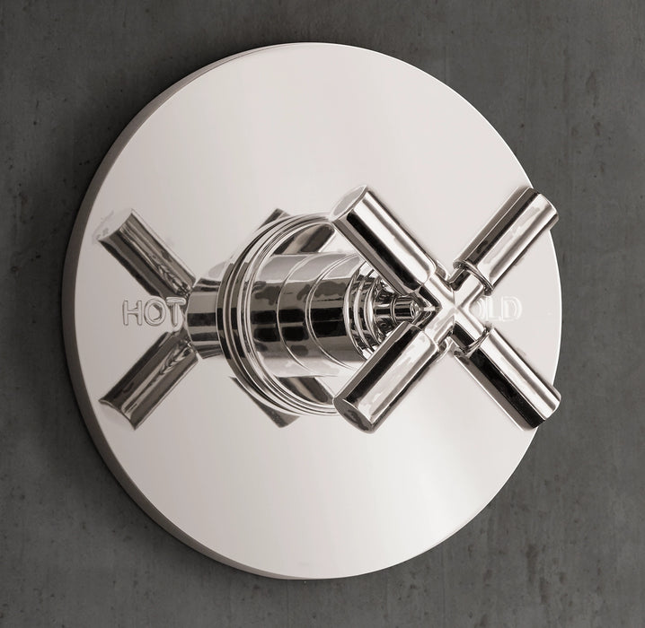 Lambeth Smooth Cross-Handle Balanced-Pressure Shower Valve & Trim Set