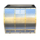 Barrel Shaped Stainless Steel Custom Range Hoods with Brass Strap 30"W x 24"H x 21"D With Ductless conversion