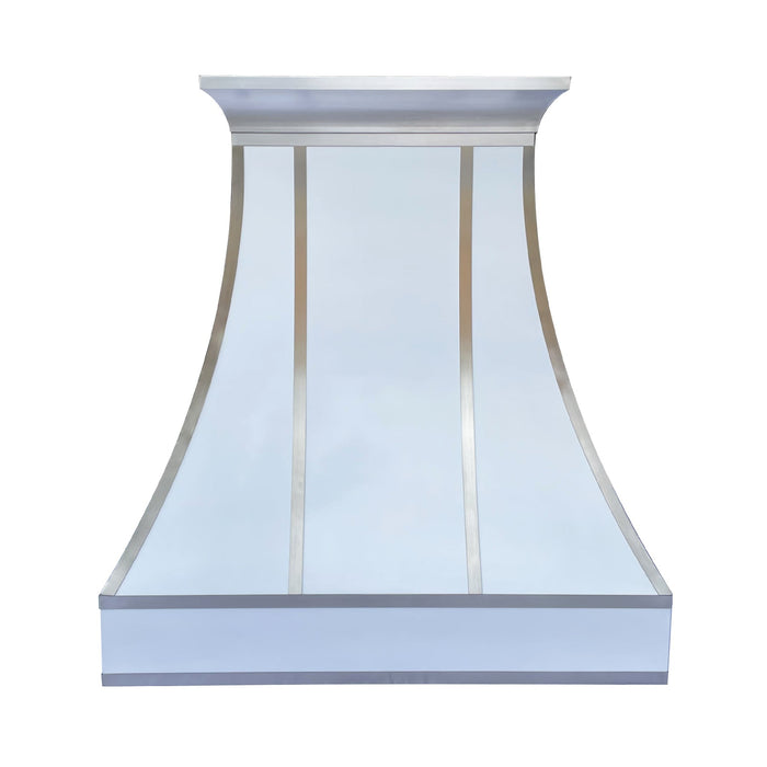 Sweep Stainless Steel Custom White Range Hood