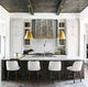 Antique Black Zinc Range Hood with Golden Straps
