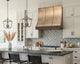 Antique Brass Custom Range Hood with Straps