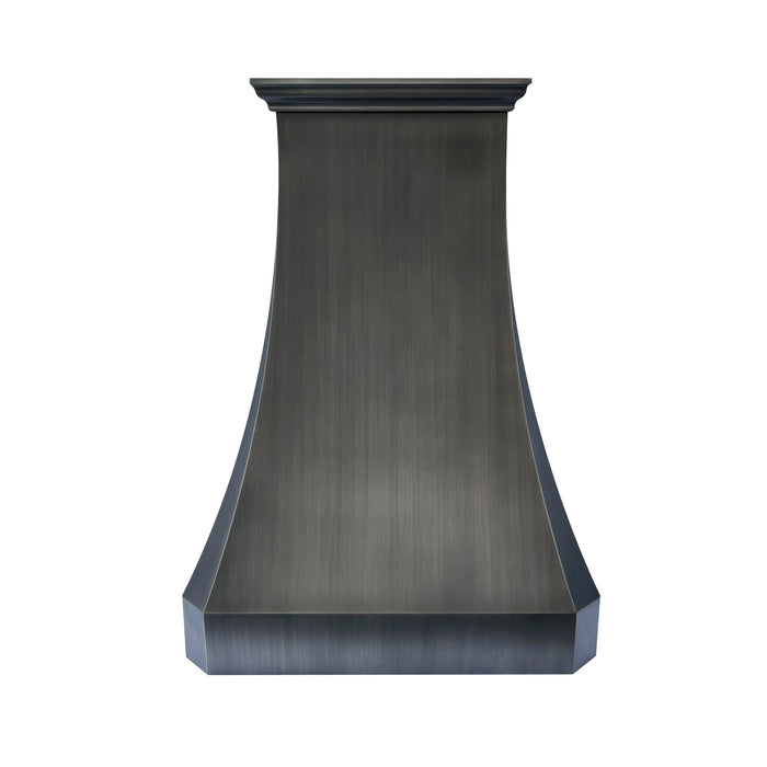 Antique Stainless Steel Range Hood with Crown Molding