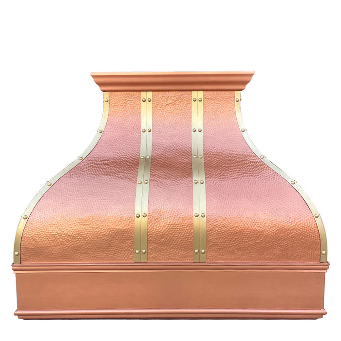 Bell-shaped Custom Farmhouse Copper Range Hood