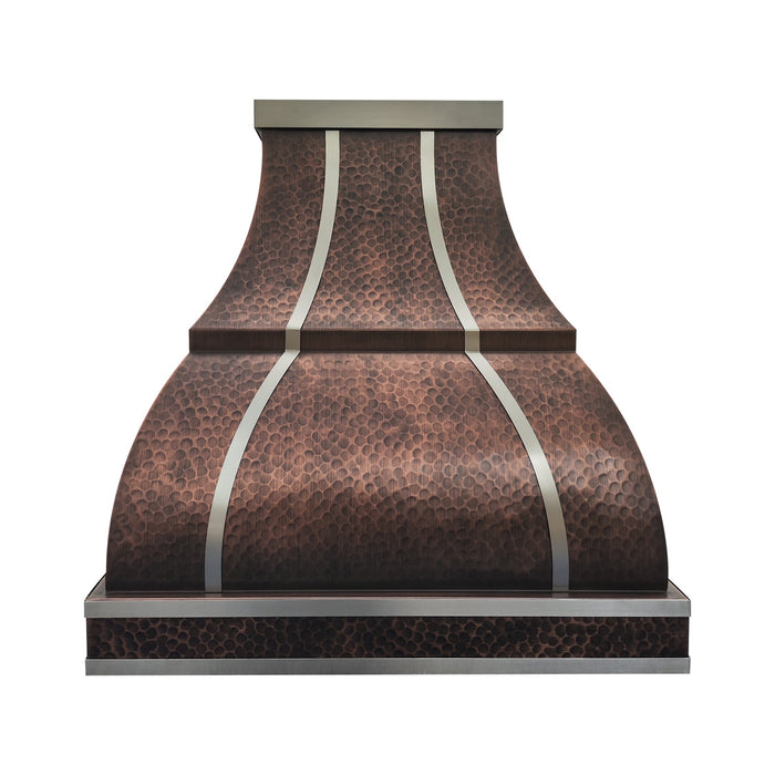 Bell Design Custom Copper Hood with Stainless Steel Straps