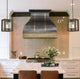 Bell Zinc Kitchen Hood with Antique Brass Apron