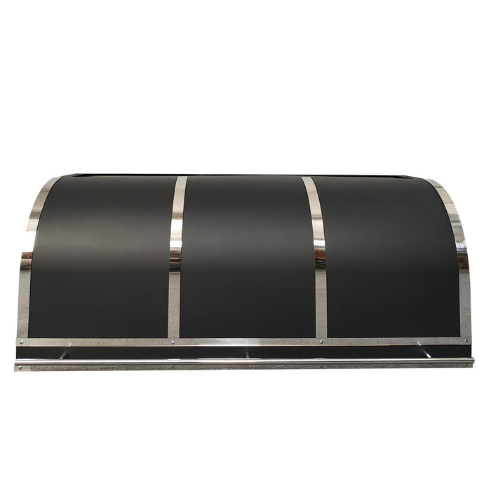 Black Range Hood Custom Stainless Steel Barrel Design