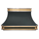 Black Stainless Steel Range Hood Custom Curved Design
