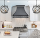 Black Stainless Steel Range Hood Sleek Curved