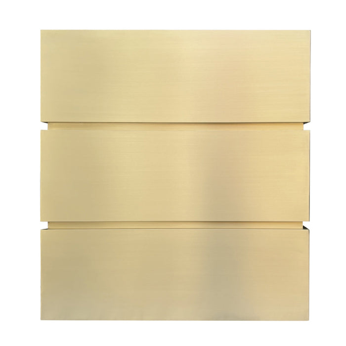 Box Shaped Brass Kitchen Hood 36"W x 39"H x 24"D With Internal motor
