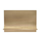 Box Shaped Custom Brass Range Hood with Brass Step and Polished Strap