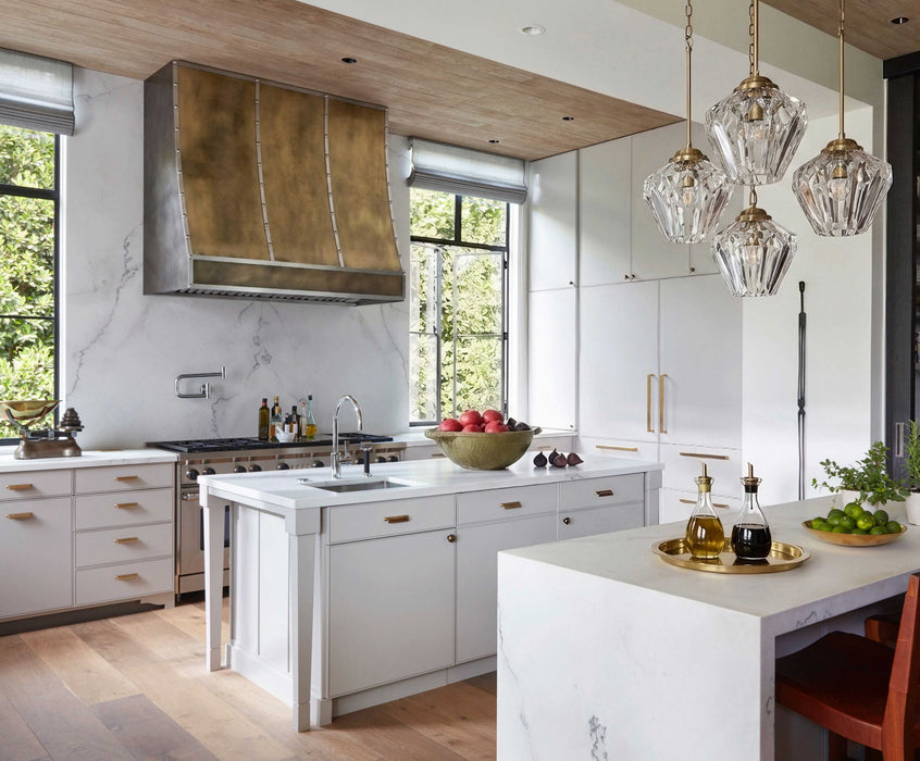 Brass Kitchen Hood Farmhouse Antique Design with Stainless Steel Accents