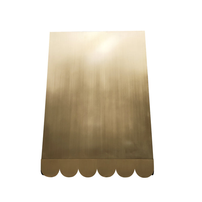 Brass Vent Hood with with Scalloped Apron 36" W x 51" H x 24" D-H41-BR