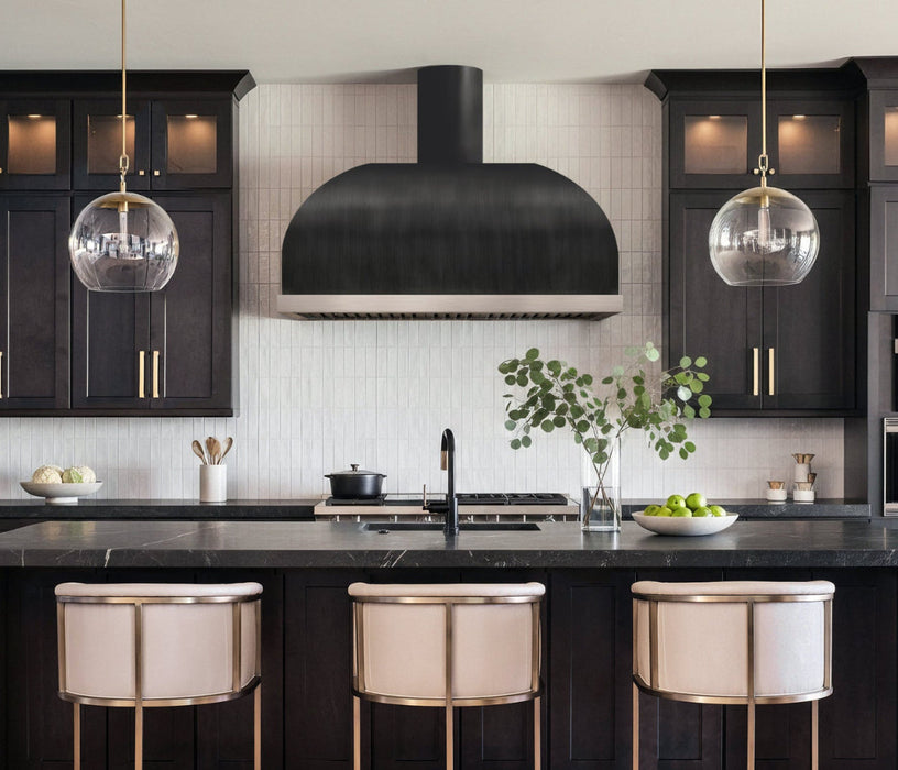 Chimney Design Range Hood Brushed Gray Stainless Steel