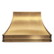 Curved Custom Golden Kitchen Hoods with Pot Rail