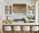 Custom Antique Brass Range Hood Barrel Design