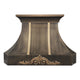 Custom Antique Brass Range Hood with Pattern