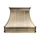 Custom Brass Range Hood with Brass Straps & Rivets