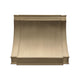 Custom Brushed Brass Stove Hood Modern Curve