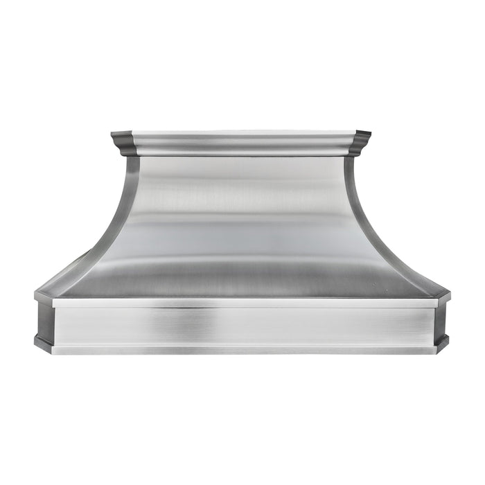 Custom Brushed Stainless Steel with Crown Classic Curved