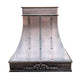 Custom Copper Range Hood Cover with Antique Brown Copper