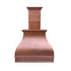 Custom Copper Range Hood Natural Copper with Chimney Design