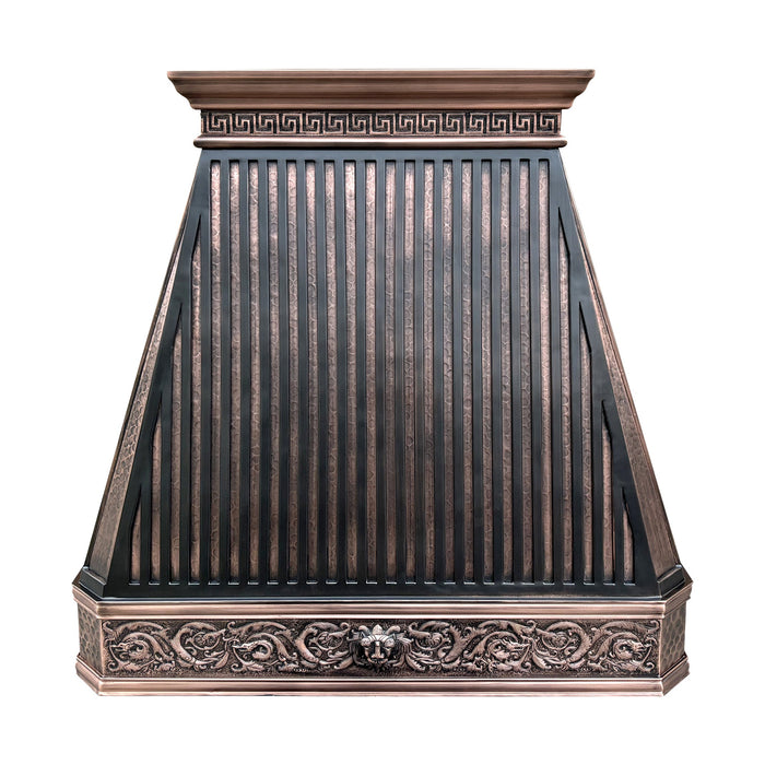 Custom Copper Wall Mount Range Hood 48"W x 21"D x 48"H-VH14SL
