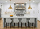 Custom Curved Brushed Stainless Steel Stove Hood Modern Design