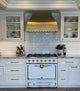 Custom Scalloped Brushed Brass Range Hood