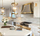 Custom Stainless Steel Range Hood Clasic Curve with Brass Straps