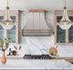 Custom Stainless Steel Range Hood with Copper Straps