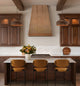 Custom Vintage Weathered Copper Kitchen Hood Taper Design