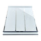 Custom White Stainless Steel Kitchen Hood Taper Design with Polished Bands