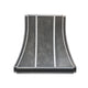 Custom Zinc Range Hood Industurial Curved Design with Stainless Steel Decor