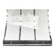Glossy White Slope Stainless Steel Range Hood with Stainless Pot Rack