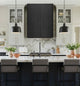 Luxury Black Box Stainless Steel Kitchen Range Hood with Ribs