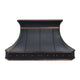 Luxury Curved Copper Oven Hood with Antique Accents
