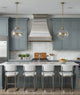 Silver Stainless Steel Range Hood Modern Classic Curved With Crown Molding