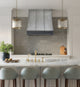 Slope Custom Stainless Steel Kitchen Hoods with Bands
