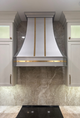 Stainless Steel Kitchen Hood Square Rivets with Curved Design