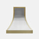 Stainless Steel Range Hood Curved Design with Golden Straps